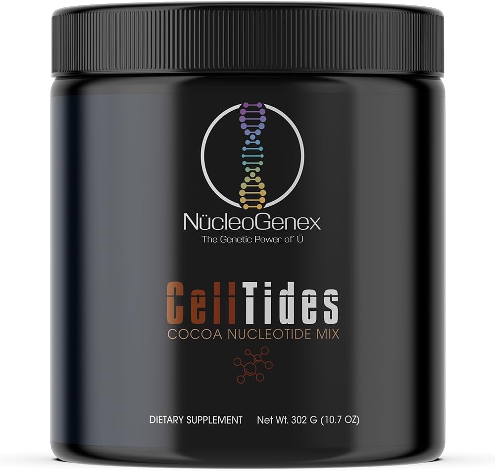 CellTides Cocoa Flavor - Nucleotide-βασισμένο συμπλήρωμα διατροφής για την ενισχυμένη κυτταρική υγεία - Υποστηρίζει Digestive Υγεία, Απορρόφηση θρεπτικών ουσιών, και ανάπτυξη μικροχλωρίδας - Net Wt. 302g