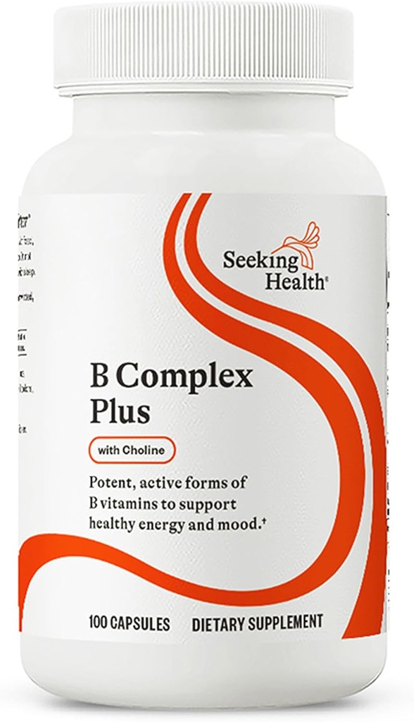 Αναζήτηση Health B Complex Plus - Vitamin B Complex Supplement with Choline & Riboflavin - Υποστηρίζει την υγεία του εγκεφάλου, την πέψη, & την ενέργεια - 100 κάψουλες