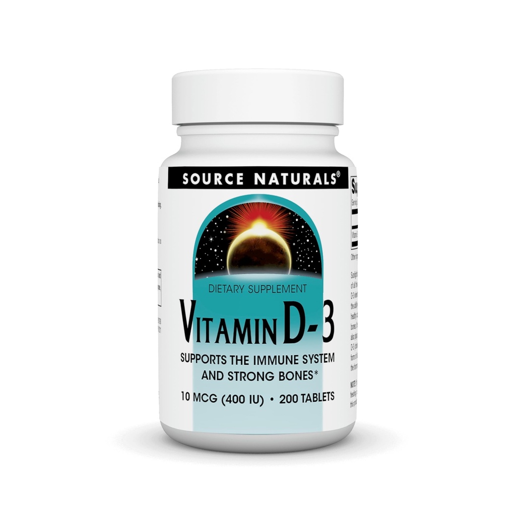 Πηγή Naturals Βιταμίνη D-3 400 IU 200 δισκία