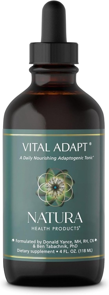 Natura Health Products Vital Adapt Supplement - Καθημερινή Nourishing Adaptogenic Tonic for Endocrine Function Support - Διαθέτει Rhodiola, Ashwagandha, Cordyceps, Reishi (4 Fluid oz)