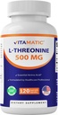 Vitamatic L-Θρεονίνη 500mg – 120 κάψουλες λαχανικών προωθεί την υγιή συκώτι, καρδιοαγγειακή & δομική λειτουργία