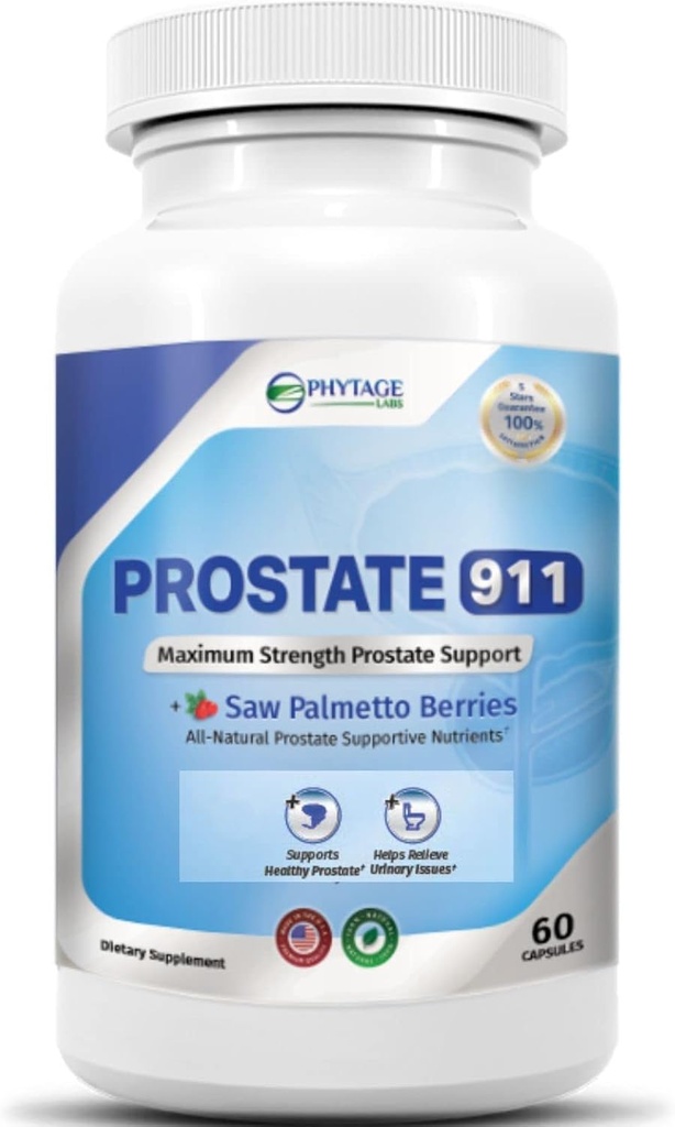 Prostate 911 συμπλήρωμα υγείας ανδρών - Saw Palmetto υποστήριξη Prostate λειτουργία (60 κάψουλες)