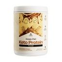 LevelUp WINNER - BEST KETO PROTEIN Σκόνη πρωτεΐνης κολλαγόνου που τρέφεται με χόρτο, C8 MCT Oil, Whey Protein Isolate, Irish Butter, Ketogenic Protein Shake Supplement (Chocolate Cream)