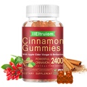 Ceylon Cinnamon Gummies, Ceylon Cinnamon 2400mg με Berberine, Turmeric, Apple Cider Vinegar, Bitter Melon, Chromium - 60 Counts