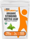 BulkSupplements.com Βιολογικό Stinging Nettle Extract Powder - Εκχύλισμα φύλλων Nattle, συμπλήρωμα βοτάνων - Vegan & Gluten Free, 750mg ανά Σερβίρισμα, 1kg (2,2 lbs) (Συσκευασία των 1)