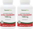 NaturesPlus Ultra Cranberry 1000-180 Sustained Release Tablets, Pack of 2 - Supports a Healthy Urinary Tract - Non-GMO, Vegetarian, Gluten Free - 180 Total Servings