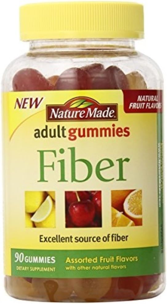 Φύση Κατασκευασμένη Ίνες Ενηλίκων Gummies, Ποικιλία Φρούτων 90 ea (πακέτο των 3)