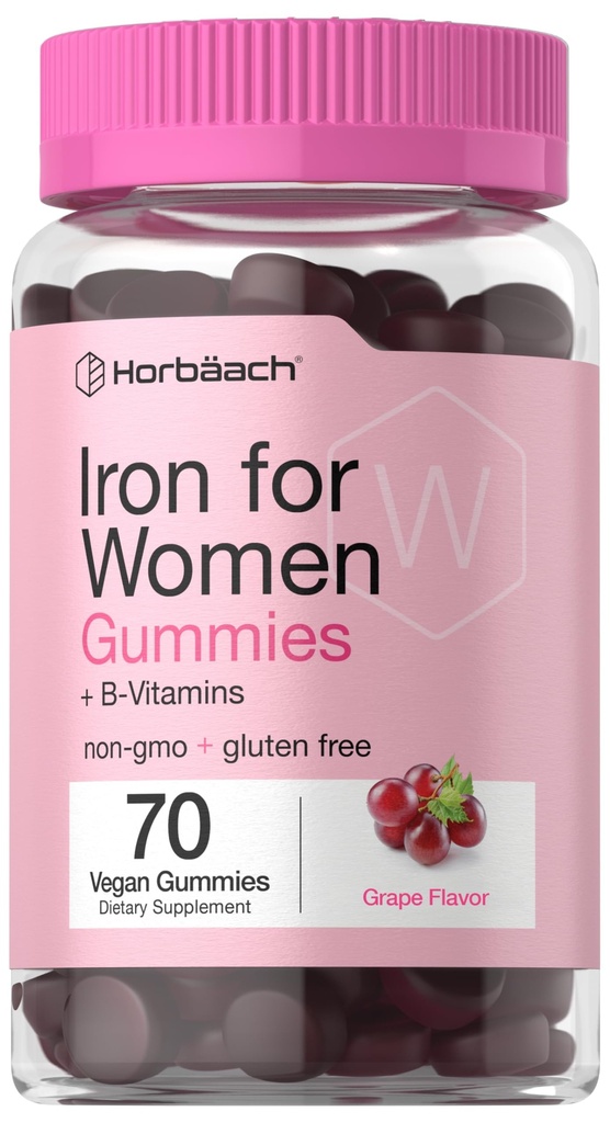 Horbäach Iron Gummies για γυναίκες 