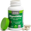 Naturenetics DigestWise Digestive Enzymes - 10 Ισχυρά Ένζυμα Vegan για την υποστήριξη της πέψης, του αερίου, της πλεύσης και της δυσκοιλιότητας Ανακούφιση - Keto Friendly - Lab Tested - 90 Κάψουλες (1)