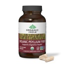ORGANIC INDIA Psyllium Husk Κάψουλες - Συμπλήρωμα ινών, Υγιεινή Αποβολή - Vegan, Keto Φιλικό, χωρίς γλουτένη, USDA Certified Organic, Non-GMO, Soluble & Αδιάλυτη Πηγή Ίνων - 180 Count