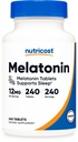 Nutricost Μελατονίνη 12mg, 240 δισκία - 12mg ανά υπηρεσία, Μη ΓΤΟ, Χωρίς γλουτένη