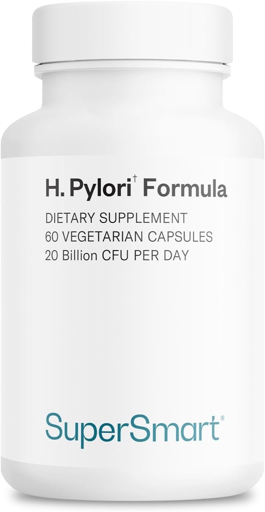 Supersmart H. Pylori Formula 20 Δισεκατομμύρια CFU ανά ημέρα (High Potency) - πατενταρισμένο Pylopass Probiotic Lactobacillus Reuteri DSM 17648 συμπλήρωμα 