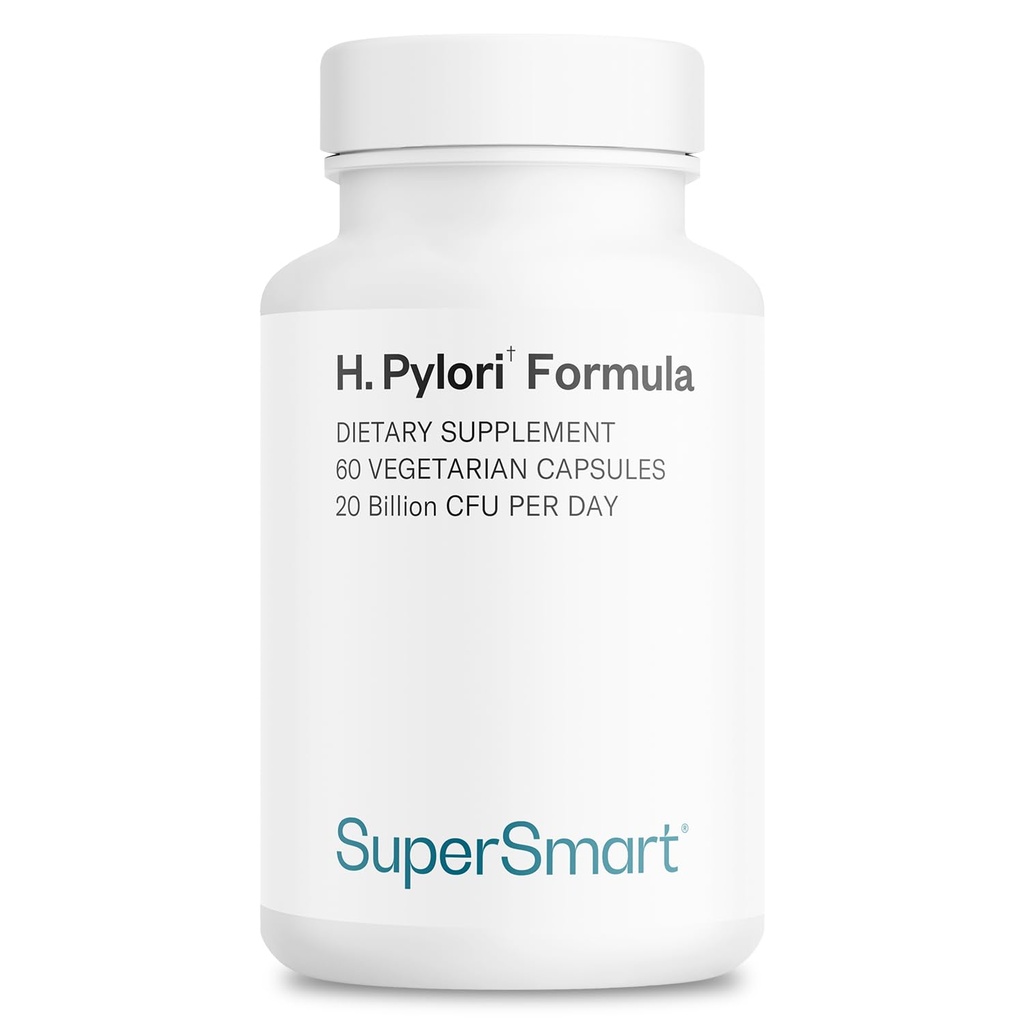 Supersmart H. Pylori Formula 20 Δισεκατομμύρια CFU ανά ημέρα (High Potency) - πατενταρισμένο Pylopass Probiotic Lactobacillus Reuteri DSM 17648 συμπλήρωμα 