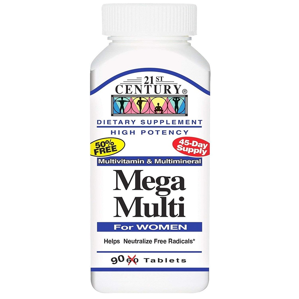 21st Century Mega Multi for Women - 90 Tablets, Pack of 2