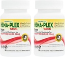 NaturesPlus Hema-Plex Iron - 30 Slow- Release Tablets, Συσκευασία των 2 - Ολική Υγεία του Αίματος - 85 mg Χηλικός Σιδήρος - με Βιταμίνη C & Bioflavonoids - Μη ΓΤΟ, Χορτοφαγικά & Χωρίς Γλουτένη - 60 Σύνολο Σερβιρίσματος