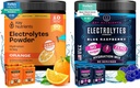 KEY NUTRIENTS Multivitamin Electrolytes Powder Bundle - Tangy Orange & Sweet Blue Raspberry - No Sugar, No Calories - Hydration, Endurance, and Energy Supplement - 90 Servings Each - Made in USA