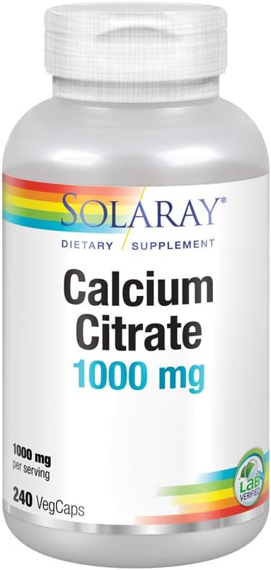Κιτρικό ασβέστιο Solaray, 1000 mg, 240 VegCaps