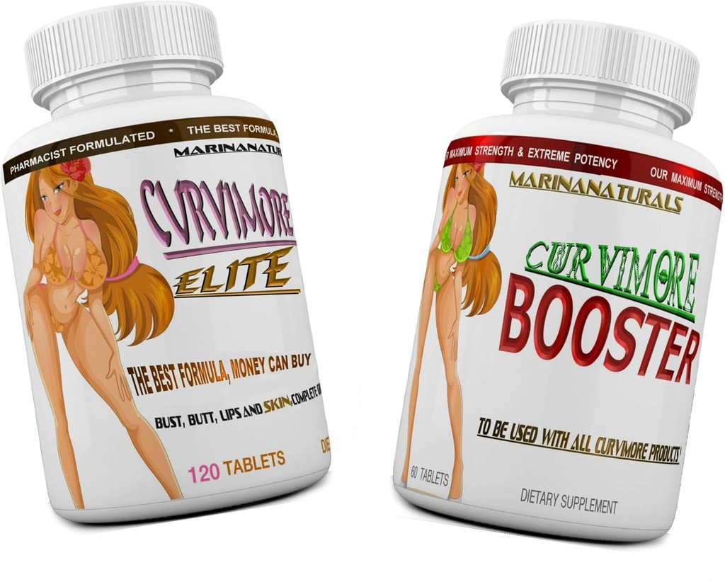 CURVIMORE Elite Complete Starter KIT Advanced Breast Diplosion, But Enhancement, Bust Enhancement, Booty Enhancement, Lip Plumping & Skin Sφίξιμο Χάπια – Μεγαλύτερο Στήθος, Ίπποι & Γλουτοί. 1- Μήνας