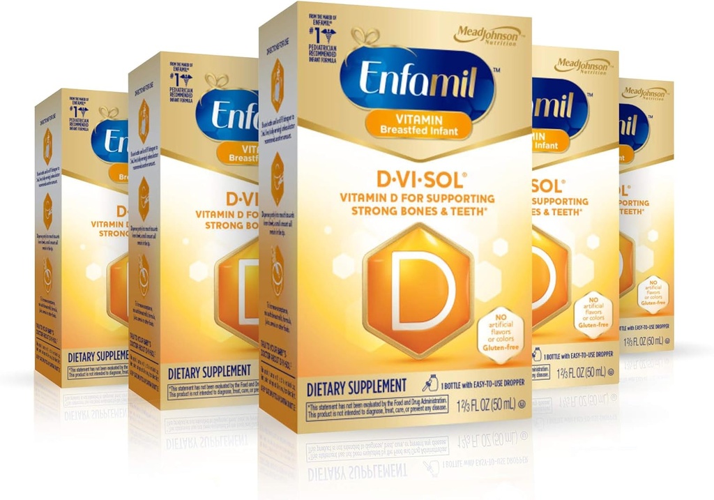 Enfamil D-Vi-Sol Vitamin D συμπλήρωμα σταγόνες 50 mL (πακέτα των 5)