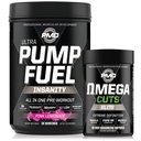 Αθλήματα Ultra Αντλία Fuel Insanity - Προ προπόνηση – Pink Λεμονάδα (30 εξυπηρετούν) Αθλητισμός Ωμέγα κόβει Elite Θερμογόνος καύση λίπους (90 Softgels)