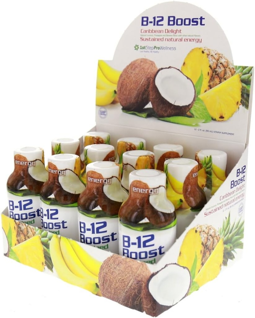 1ο βήμα υψηλής απόδοσης Fitness B-12 Boost, μπουκάλια 12-2oz