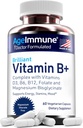 AgeImmune Vitamin B Complex με Βιταμίνη D3 B12 B6 Μαγνήσιο Διγλυκινικό και Φολικό ως Μεθυλοφολικό - Γιατρός Formulated μεθυλιωμένο B Complex Supplement – 60 Κάψουλες - Χωρίς Νιασίνη