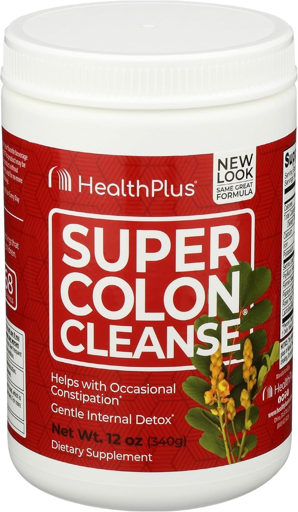 Health Plus Super Colon Cleanse - 10-Day Cleanse - Detox, Gluten Free, Dairy Free, Natural Herbal Ingredients (More than 1 Cleanse, 12 Ounces)