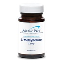 MethylPro L-Methylfolate 2.5 mg - Supports a Healthy Mindset - Active Folate for Methylation Support & Biochemical Reactions - Highly Bioavailable - Flexible Dosing - 30 Servings - 30 Capsules