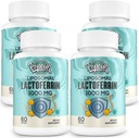 Liposomal Lactoferrin 1000 mg Diet - Maximized Lactoferrin - A Component in Colostrum - for Iron Absorption & Immune Function Lactoferrin Supplements for Adults, 60 Softgels (4 Bottle)