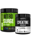 Jacked Factory NITROSURGE προ προπόνηση συμπλήρωμα (Blue Raspberry) Creatine Monohydrate σκόνη 150g για μυϊκή ανάπτυξη, αυξημένη δύναμη, ενισχυμένη ενέργεια