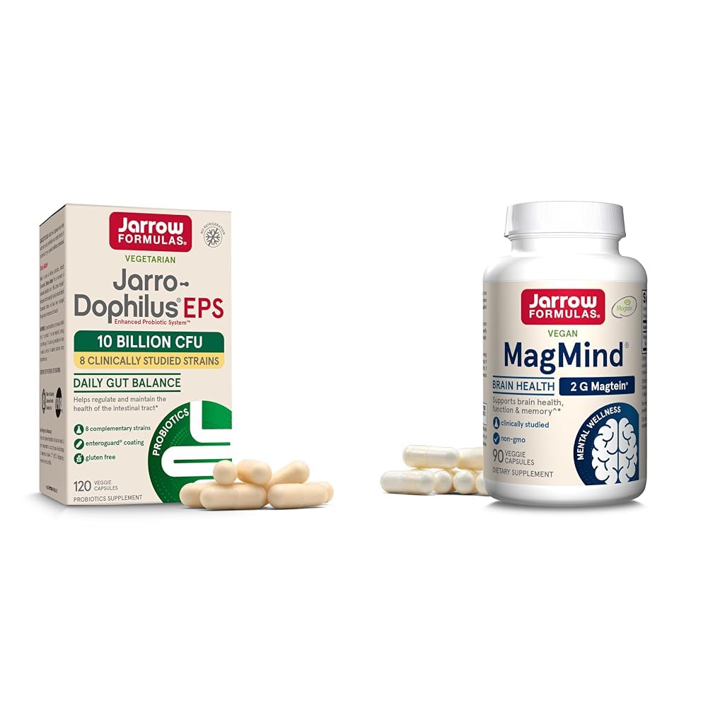 Jarrow Formulas Προβιοτικά 10 δισεκατομμύρια CFU και MagMind συμπλήρωμα υγείας του εγκεφάλου