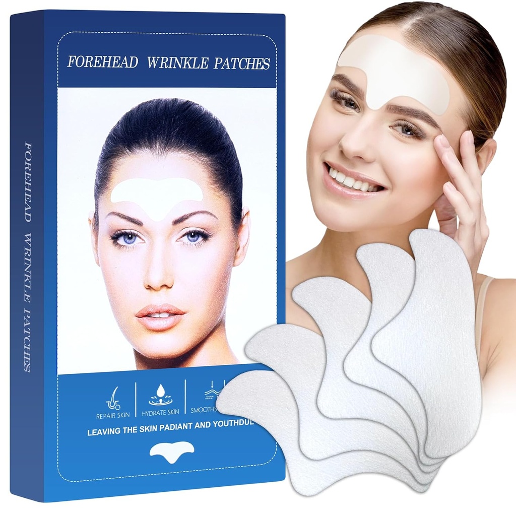 Forehead Wrinkle Patches 12Pcs - Facial Wrinkle Patches for Anti-wrinkles, Anti-Wrinkle with Aloe Collagen & Vitamin E, Forehead Wrinkles Treatment for Women