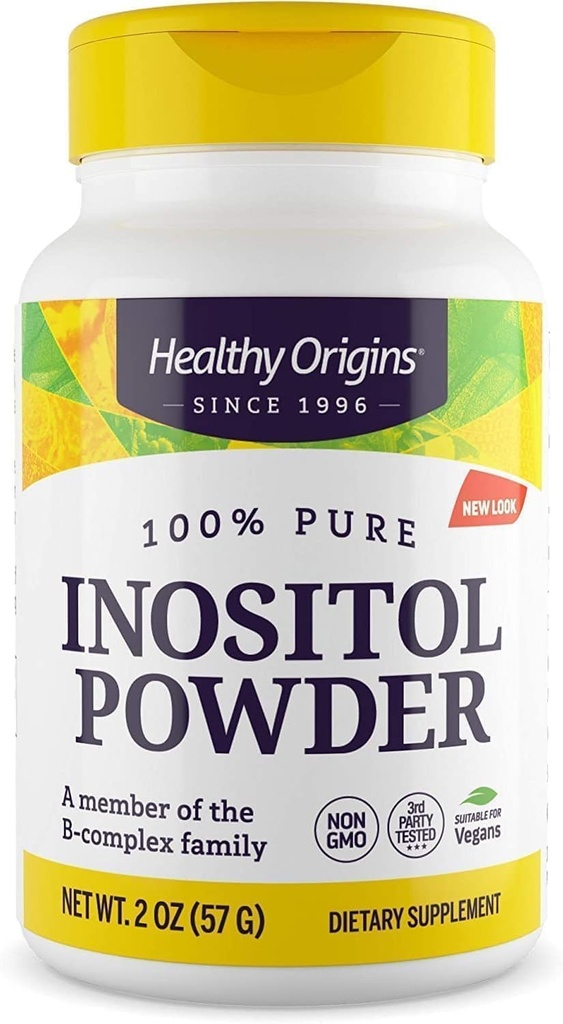 Healthy Origins Inositol Powder, 56.7 g - for Skin, Hair & Nail Health - Vitamin B8 Powder Supplement - Part of The B Complex Family - Vegan, Non-GMO & Gluten-Free Supplement - 2 Oz