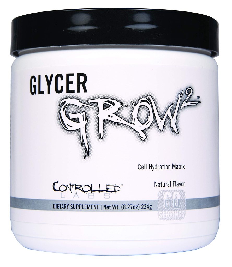 CONTROLLED LABS GlycerGrow 2, Increase Cell Volume and Vascularity, Helps Improve Endurance, Growth, and Recovery, Helps Maintain Workout Intensity, 60 Servings, Unflavored