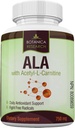 Alpha Lipoic Acid with Acetyl L Carnitine - ALA ALC Anti Aging Health & Wellness Formula to Support Nerve Health, Tingling Feet, Hands, Limbs 60 Vitamin Complex Capsles