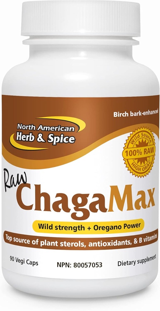 North American Herb & Spice ChagaMax - 90 κάψουλες - Adaptogen, Adrenal Support, Endurance & Stamina - Chaga Wild Mushroom Supplement, Whole Food Herbs - Non-GMO - 90 συνολικά μερίδες