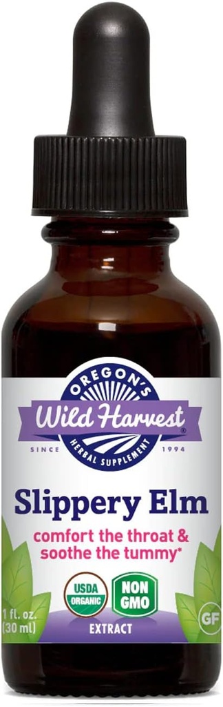 Oregon's Wild Harvest 1:4 Organic Slippery Elm Extract, 1 Fluid Ounce