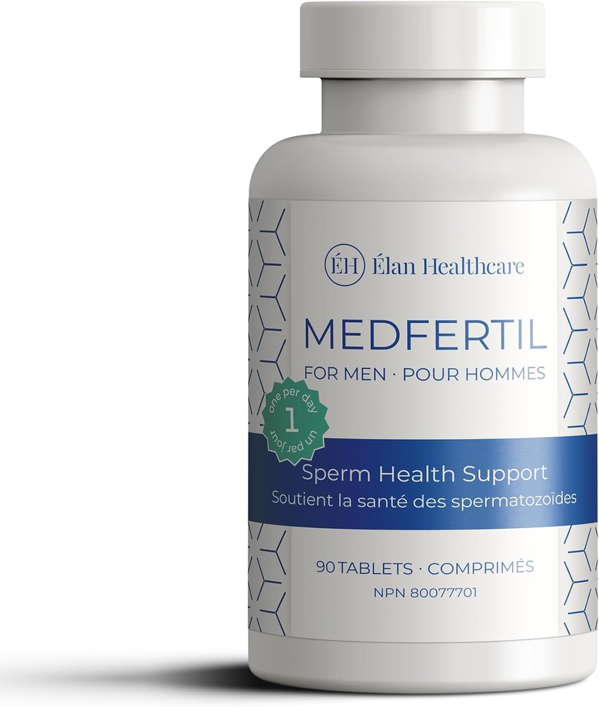 Medfertil για άνδρες Συμπλήρωμα διατροφής (90 ct) με L-καρνιτίνη, βιταμίνη C, E, B12, φολικό, ψευδάργυρο, σελήνιο, και Co-Q10 / Μία φορά την ημέρα Tablet / 3 μήνες προσφοράς / Elan Healthcare