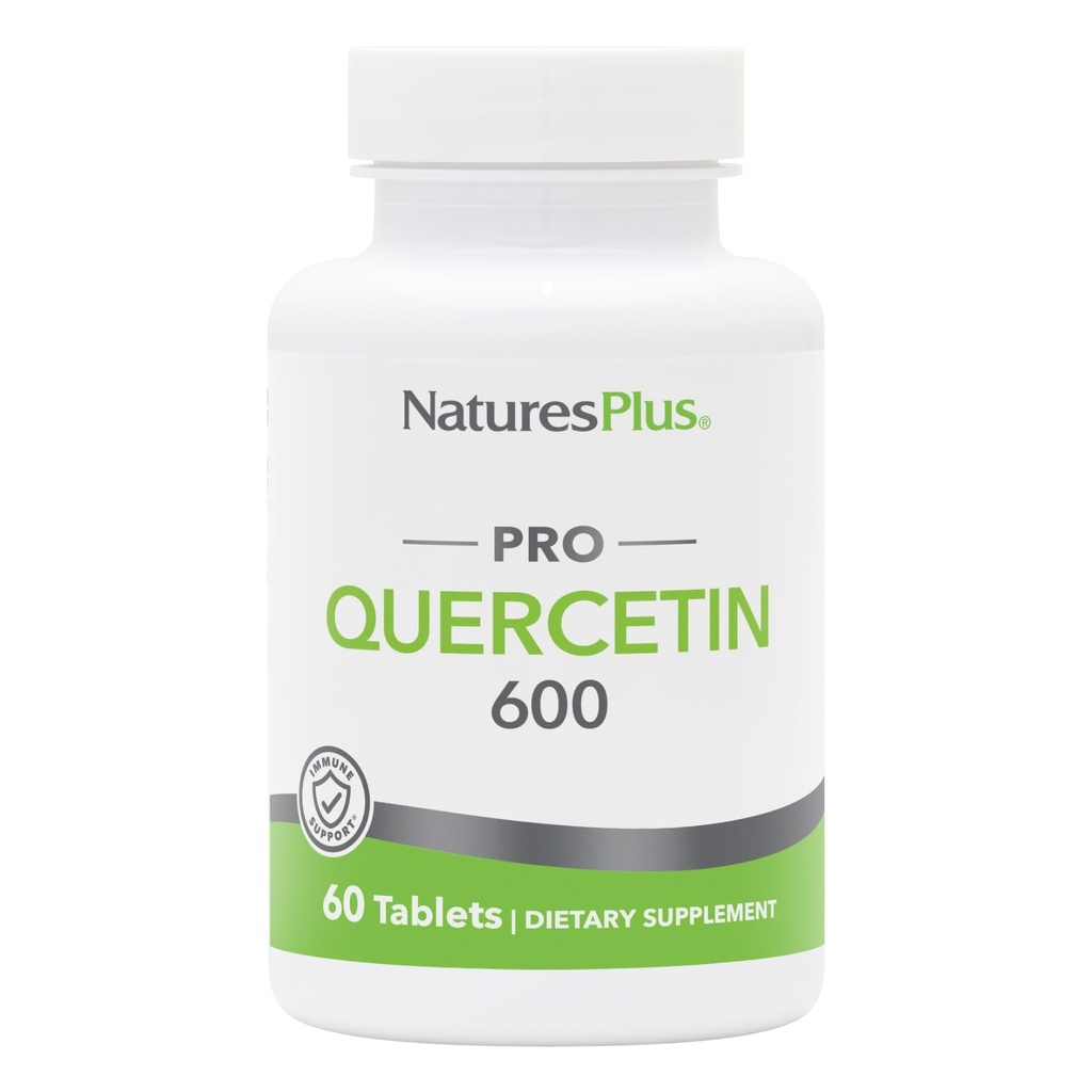 Natures Plus PRO Quercetin 600 mg - 60 δισκία - Μη ΓΤΟ, Vegan & Gluten Free - 60 σερβιέτες