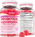 Κολπικά προβιοτικά Gummies για τις γυναίκες PH ισορροπία, Odor έλεγχο με τα πρεβιοτικά, Cranberry, D-Mannose, προωθεί τη θηλυκή υγιή κολπική χλωρίδα, ουρική αρθρίτιδα, μαγιά, Digestive υποστήριξη, ζάχαρη δωρεάν,60Cts
