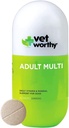 Vet Worthy Adult Multi Vitamins - Πολυβιταμίνη για σκύλους για την υποστήριξη της βέλτιστης υγείας και της γενικής ευεξίας - συμπλήρωμα σκύλου με σίδηρο, μαγνήσιο, ψευδάργυρο, βιταμίνη Α, βιταμίνη Β - γεύση ήπατος, 60 δισκία