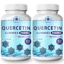 (2 Pack) Quercetin Gummies - Quercetin with Bromelain Vitamin C + Zinc Vitamin D3 – Chewable Quercetin 900mg Supplements - Quercetin for Kids and Adults (2)