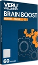 Veru Wellness Brain Boost Γνωστική Patch - Καθημερινή μνήμη, Altertness και Focus Brain Support - Ginko Bilboa, Rhodiola Rosea, MCT (60 ημέρα)