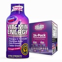Vitamin Energy Focus+ Extra Strength Energy Shot Berry 24 Pack, 260mg Natural Caffeine, B-Vitamins, CoQ10, Amino Acids, Focus, Productivity & Clarity, Zero Sugar, Gluten-free, 1.93 fl oz
