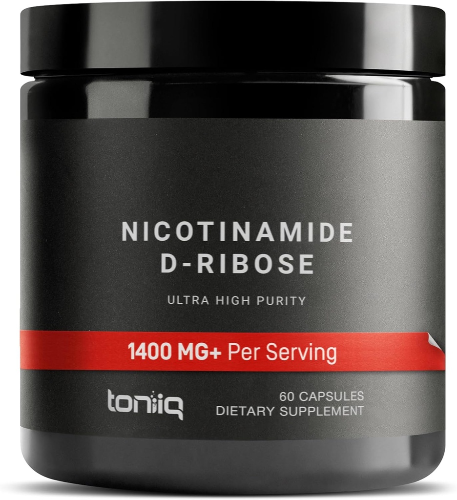 Ultra High Potency 1400mg NAD Supplement - Nicotinamide Riboside Supplement - NAD+ Nicotinamide B3 Blend with D-Ribose, Niacin - with RiaGev - 3rd Party Tested (60 Count (Pack of 1))