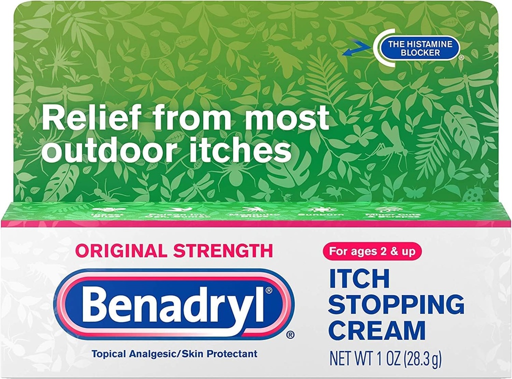 Benadryl Itch Διακοπή Κρέμα Αρχική δύναμη 1 oz (πακέτο των 6)