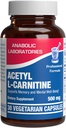 ALCAR Acetyl L-Carnitine 500mg - Υψηλή ισχύς L Carnitine συμπλήρωμα για Nerve Brain Memory Energy and Focus Support - Χορτοφαγική Μη-GMO & Made in The USA in cGMP Facilities - 30 Services