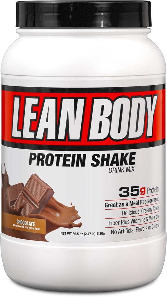 Labrada Nutrition Lean Body Hi-Protein Meal Replacement Shake, Chocolate, 2.47 Pound Tub(Pack of 1)