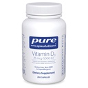 Pure Encapsulations Βιταμίνη D3 25 mcg (1. 000 IU) - Συμπλήρωμα Υποστήριξης Οστών, αρθρώσεων, μαστού, καρδιάς, παχέος εντέρου & ανοσοποιητικής υγείας - με Premium Βιταμίνη D - 250 κάψουλες