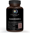 Mushroom X - Vegan Mushroom Gummies Complex 10-in-1 Blend - Reishi Turkey Tails Lions Mane Supplement - Brain, Immune Support, Energy, Stress Relief - 60 Gummies